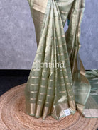 SEMI TISSUE ORGANZA BANARASI SAREE