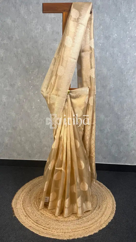 SEMI TISSUE ORGANZA BHUTA BANARASI SAREE