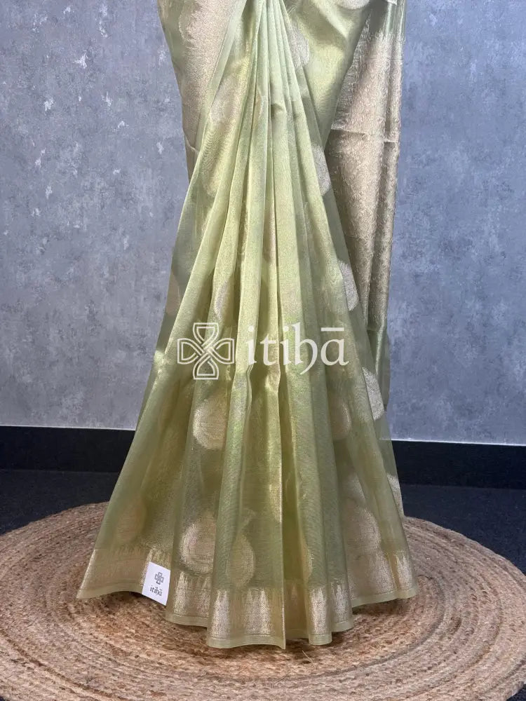 SEMI TISSUE ORGANZA BHUTA BANARASI SAREE
