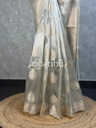 SEMI TISSUE ORGANZA BHUTA BANARASI SAREE