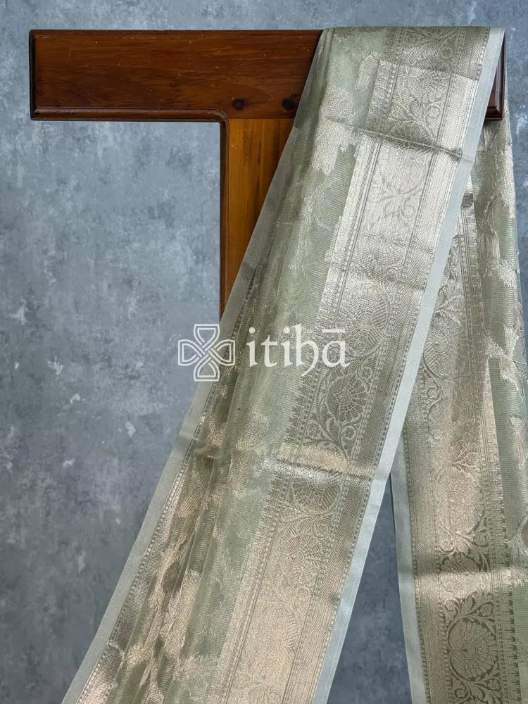 SEMI TISSUE ORGANZA JAAL BANARASI SAREE
