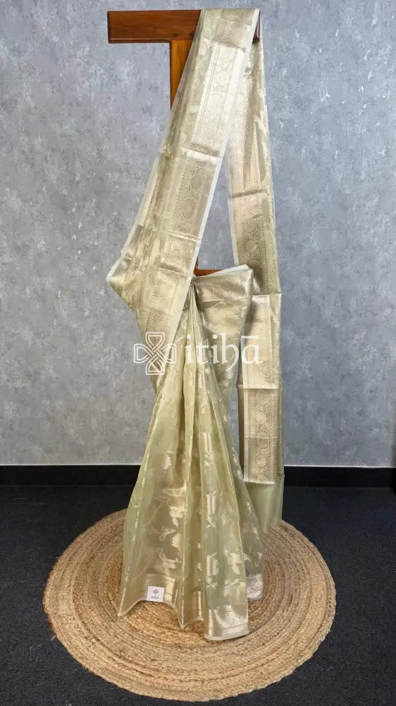 SEMI TISSUE ORGANZA JAAL BANARASI SAREE