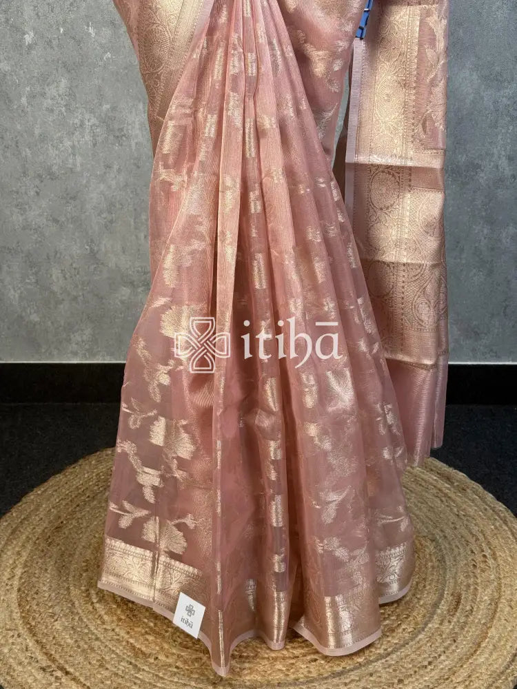 SEMI TISSUE ORGANZA JAAL BANARASI SAREE