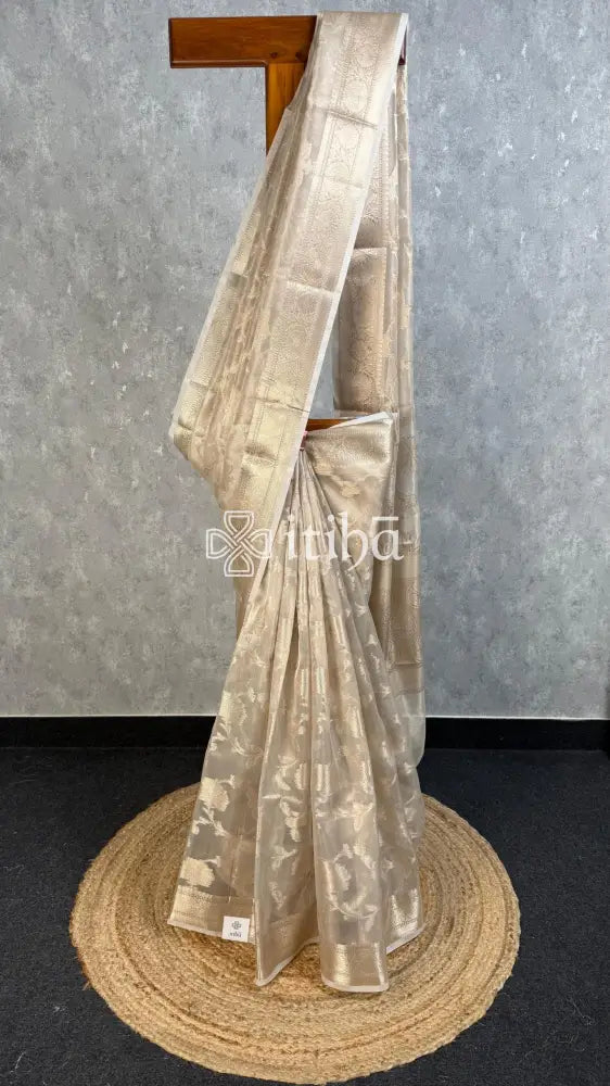 SEMI TISSUE ORGANZA JAAL BANARASI SAREE