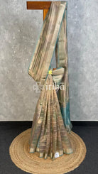 SEMI TISSUE ORGANZA SHADED BANARASI SAREE