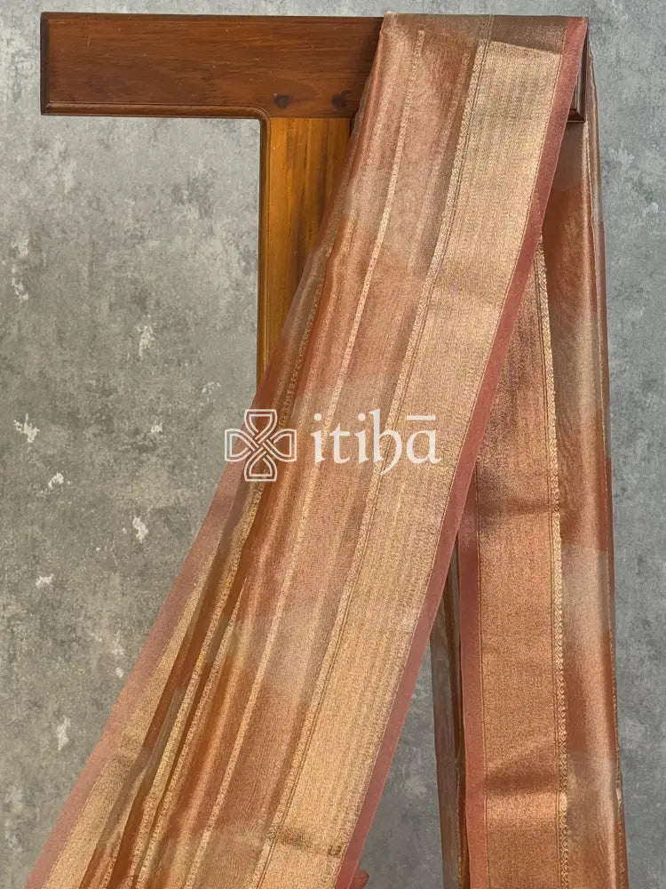 SEMI TISSUE ORGANZA SHADED BANARASI SAREE