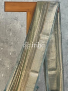 SEMI TISSUE ORGANZA SHADED BANARASI SAREE - eucalyptus green
