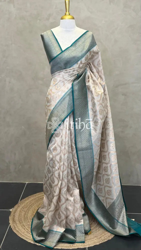 SEMI TISSUE SILK CONTRAST BANARASI SAREE