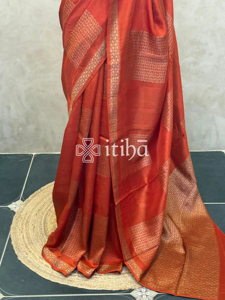SEMI TUSSAR BANARASI SAREE