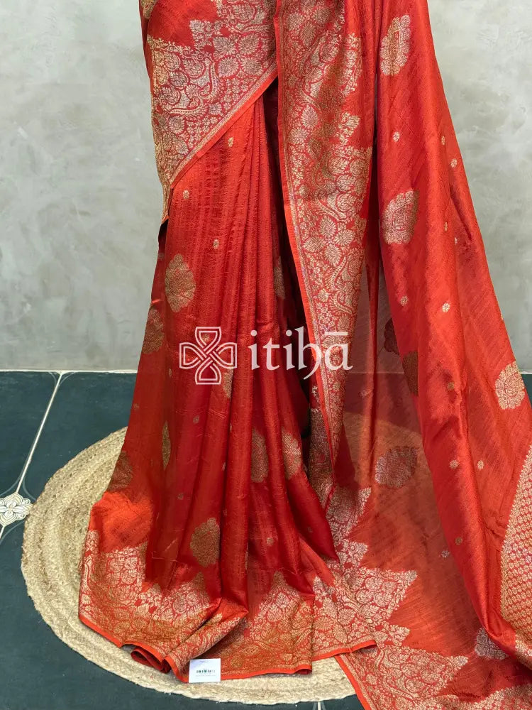 SEMI TUSSAR BANARASI SAREE