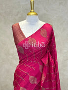 SEMI TUSSAR BHANDHINI BANARASI SAREE