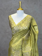 SEMI TUSSAR CUT WORK EMBROIDERY SAREE