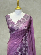 SEMI TUSSAR CUTWORK SAREE