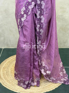 SEMI TUSSAR CUTWORK SAREE