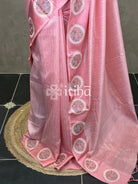 SEMI TUSSAR EMBROIDERY SAREE