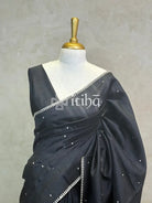 SEMI TUSSAR EMBROIDERY SAREE