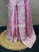 SEMI TUSSAR EMBROIDERY SAREE