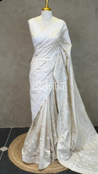 SEMI TUSSAR EMBROIDERY SAREE
