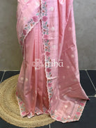 SEMI TUSSAR EMBROIDERY SAREE