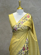 SEMI TUSSAR EMBROIDERY SAREE