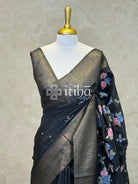 SEMI TUSSAR EMBROIDERY SAREE