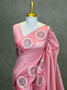 SEMI TUSSAR EMBROIDERY SAREE