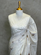 SEMI TUSSAR EMBROIDERY SAREE