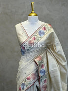 SEMI TUSSAR EMBROIDERY SAREE