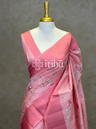 SEMI TUSSAR EMBROIDERY SAREE