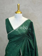 SEMI TUSSAR EMBROIDERY SAREE