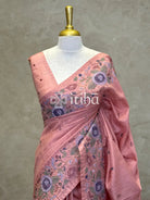 SEMI TUSSAR EMBROIDERY SAREE