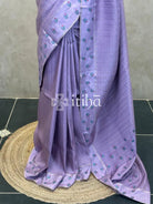 SEMI TUSSAR EMBROIDERY SAREE