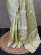 SEMI TUSSAR EMBROIDERY SAREE