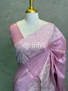 SEMI TUSSAR EMBROIDERY SAREE