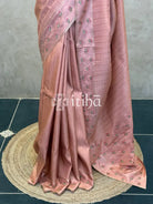 SEMI TUSSAR EMBROIDERY SAREE