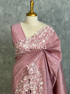 SEMI TUSSAR EMBROIDERY SAREE