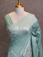 SEMI TUSSAR EMBROIDERY SAREE