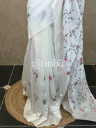 SEMI TUSSAR EMBROIDERY SAREE