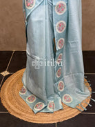 SEMI TUSSAR EMBROIDERY SAREE