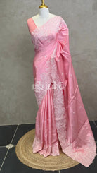 SEMI TUSSAR EMBROIDERY SAREE