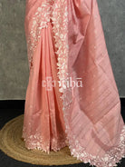SEMI TUSSAR EMBROIDERY SAREE