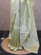 SEMI TUSSAR EMBROIDERY SAREE