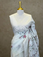 SEMI TUSSAR EMBROIDERY SAREE