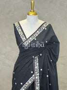 SEMI TUSSAR EMBROIDERY SAREE