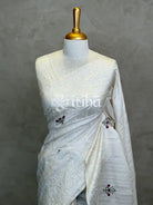 SEMI TUSSAR EMBROIDERY SAREE