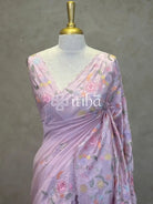 SEMI TUSSAR EMBROIDERY SAREE