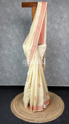 SEMI TUSSAR EMBROIDERY SAREE