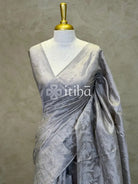 SEMI TUSSAR EMBROIDERY SAREE