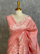 SEMI TUSSAR EMBROIDERY SAREE