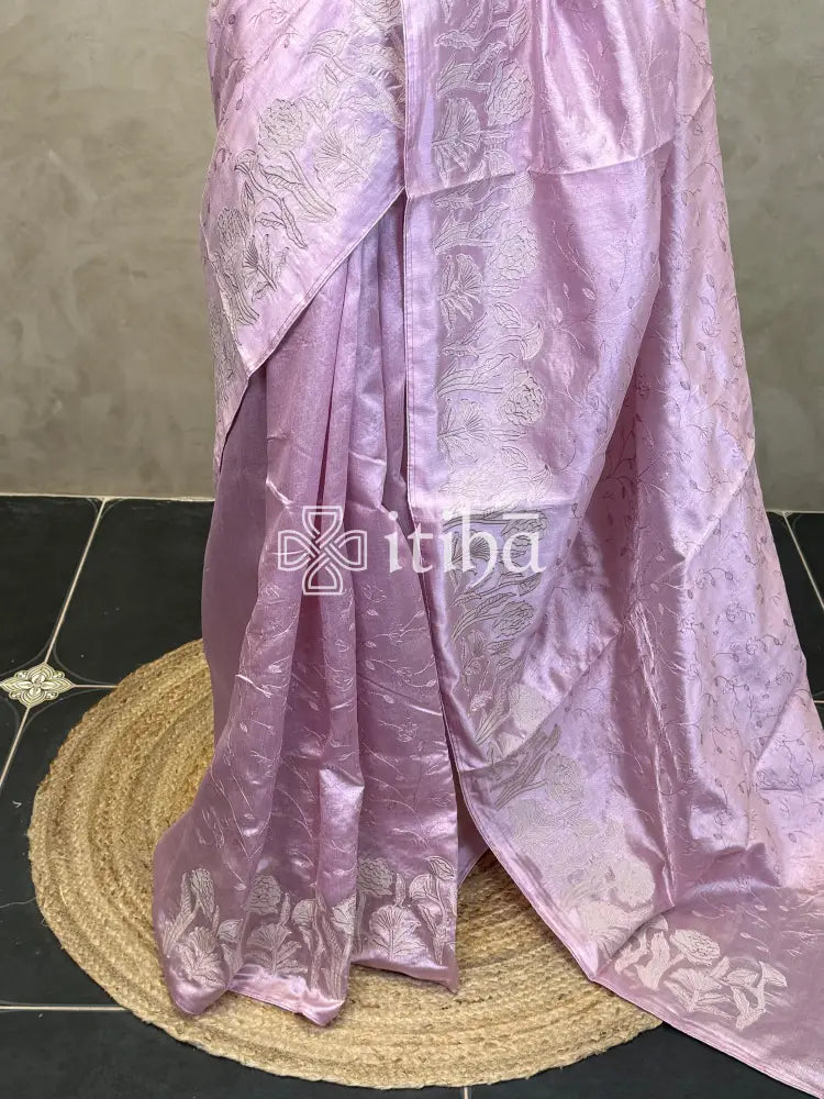 SEMI TUSSAR EMBROIDERY SAREE